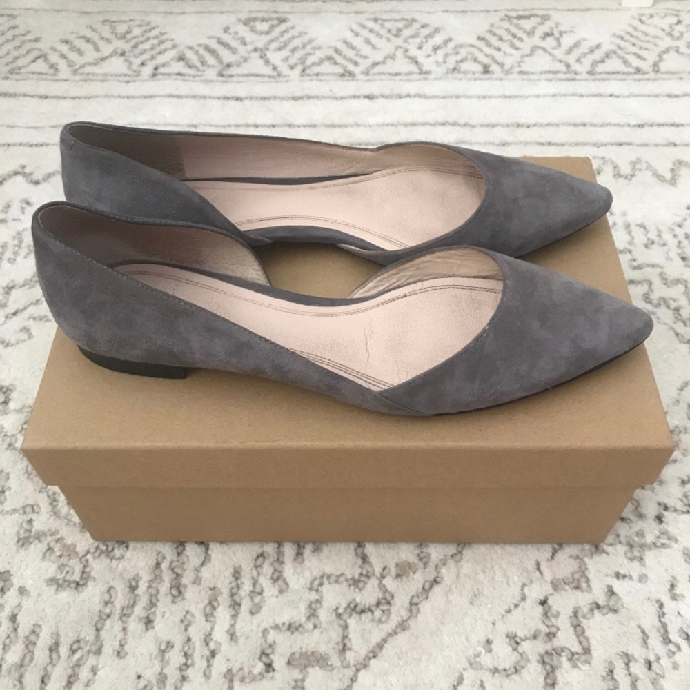 Marc Fisher Gray Suede Flats
